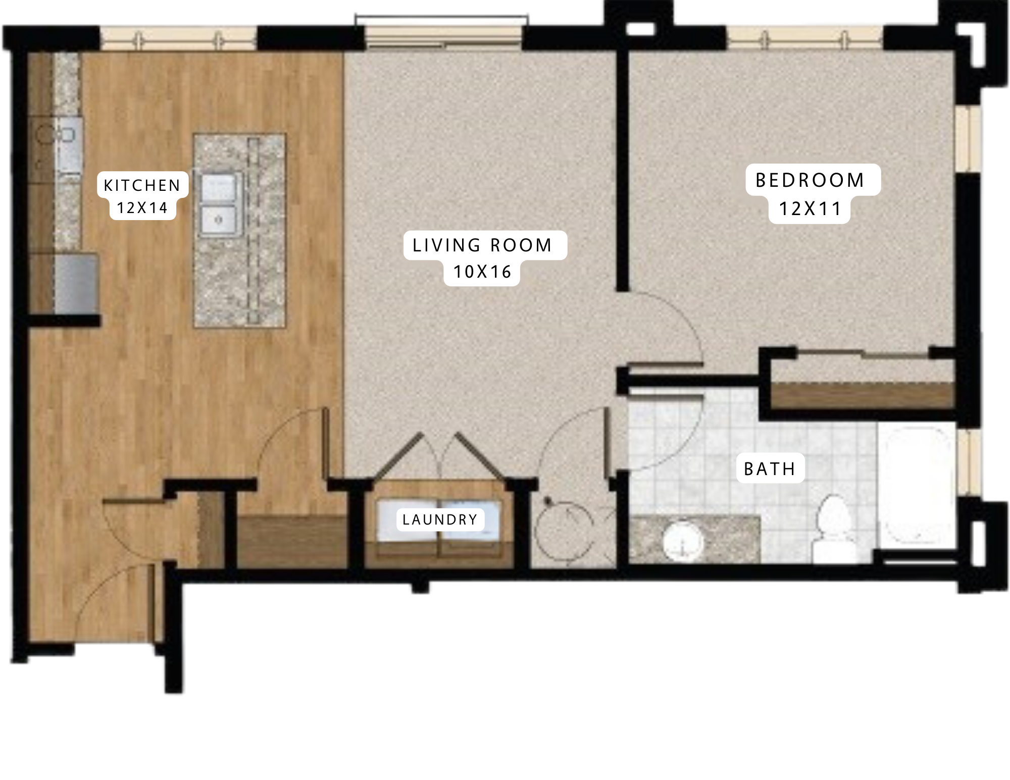 A2 3D Floor plan rendering