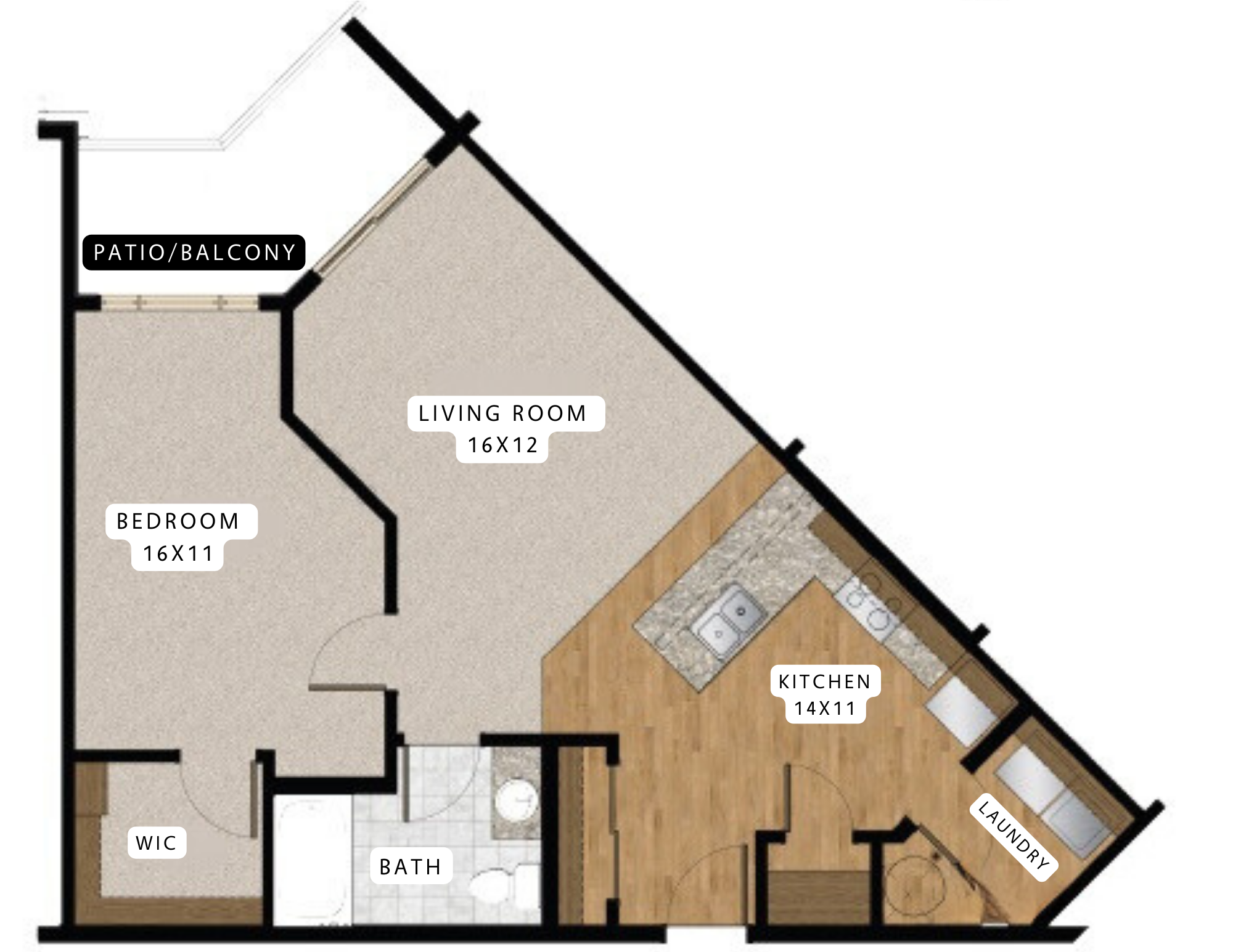 A4 3D Floor plan rendering