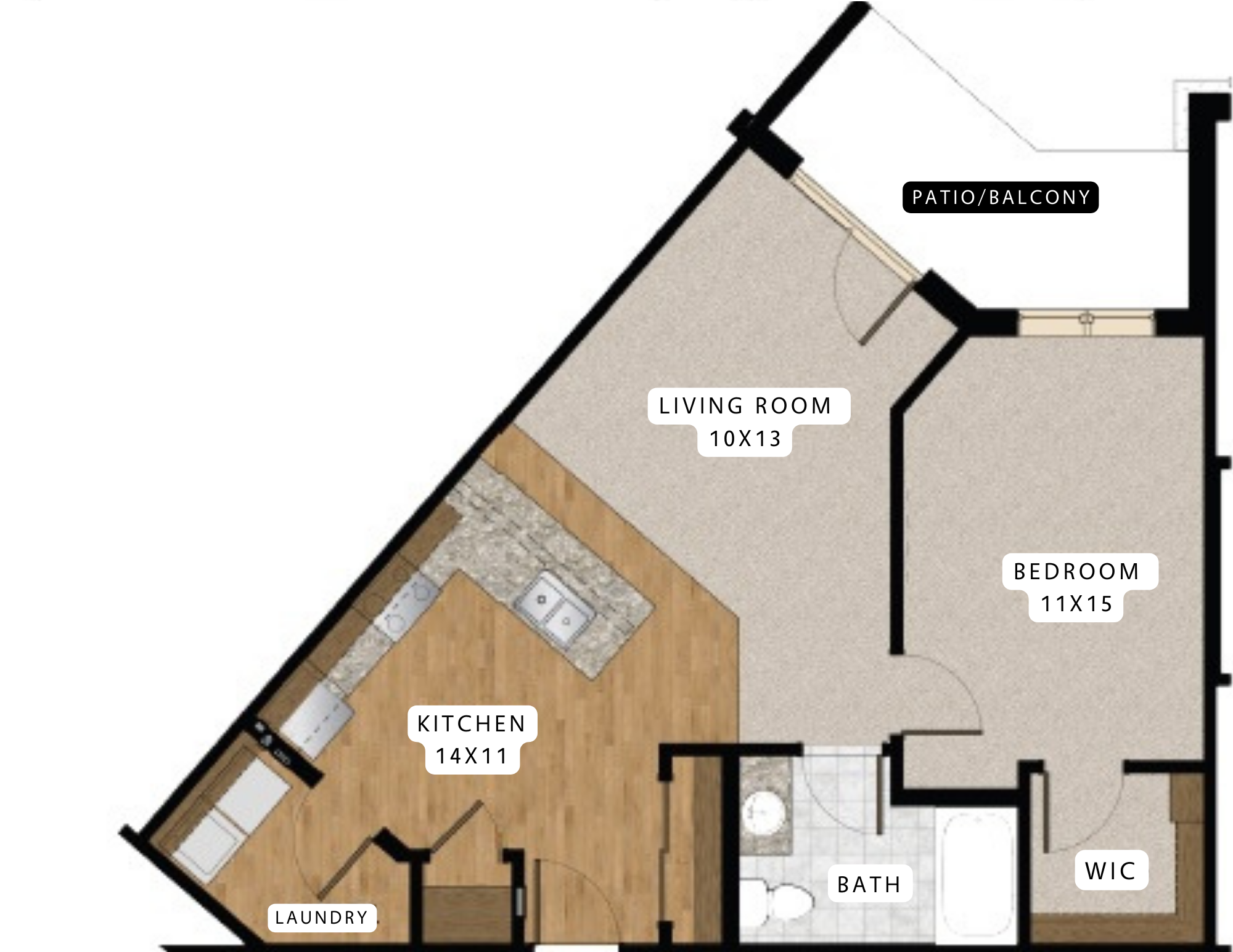 A5 3D Floor plan rendering