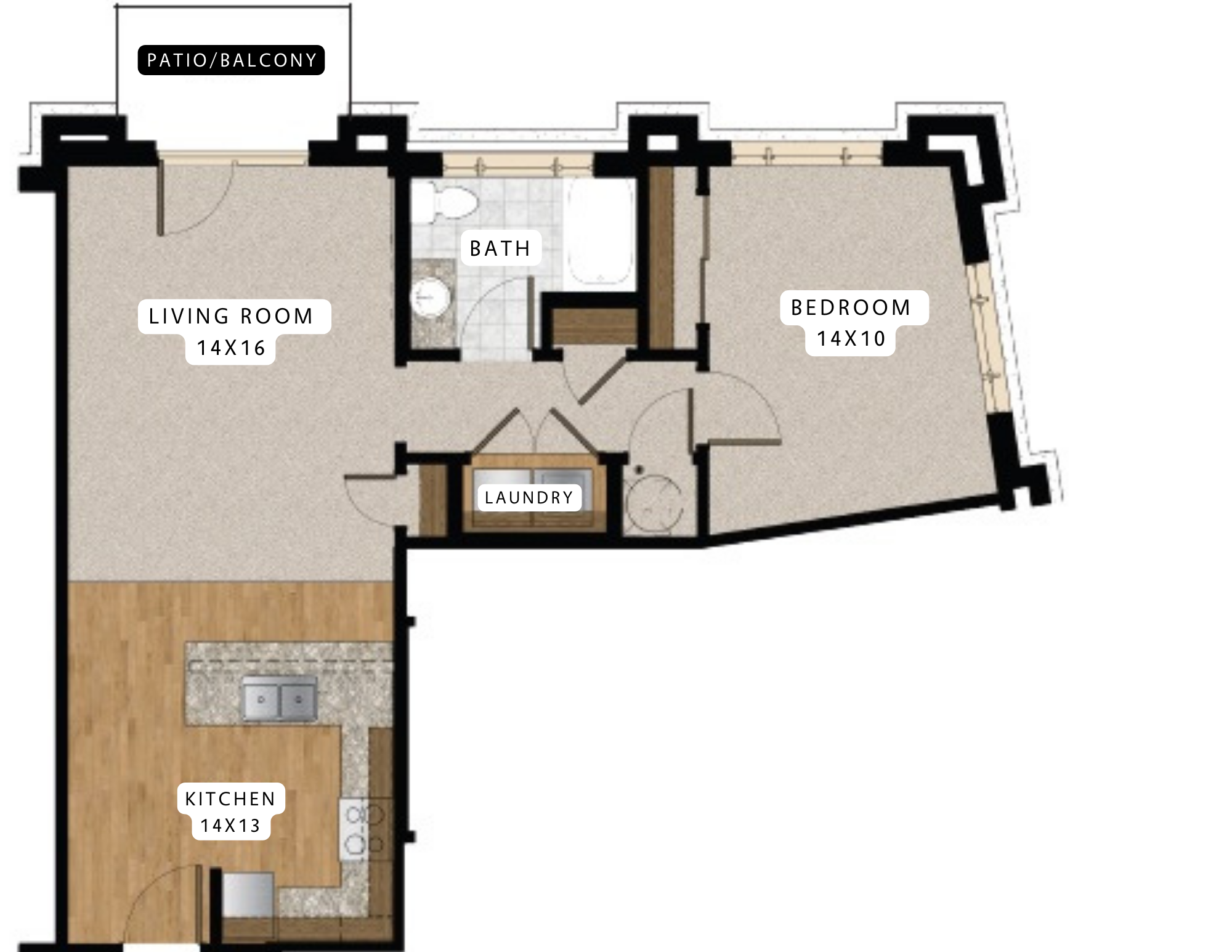 A6 3D Floor plan rendering