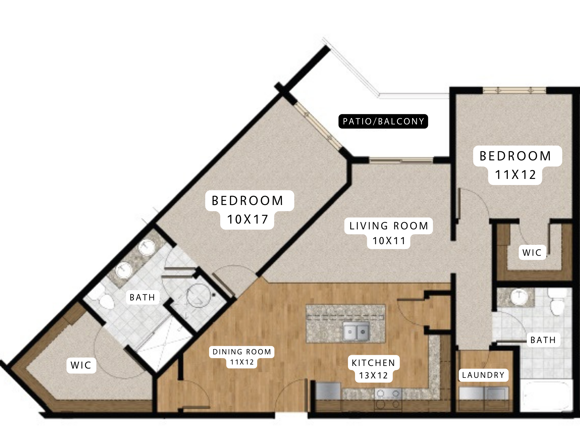 B4 3D Floor plan rendering