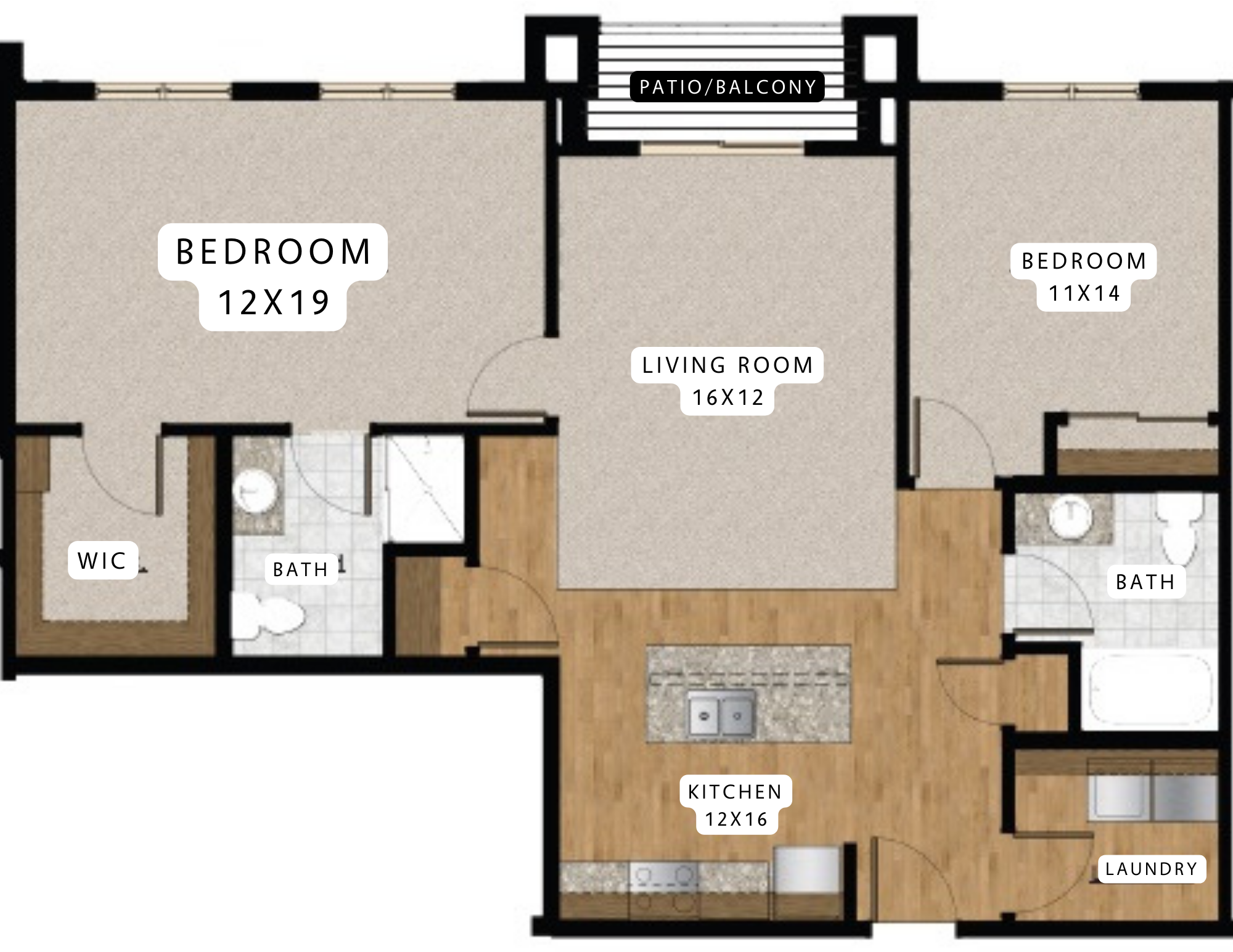 B6 3D Floor plan rendering