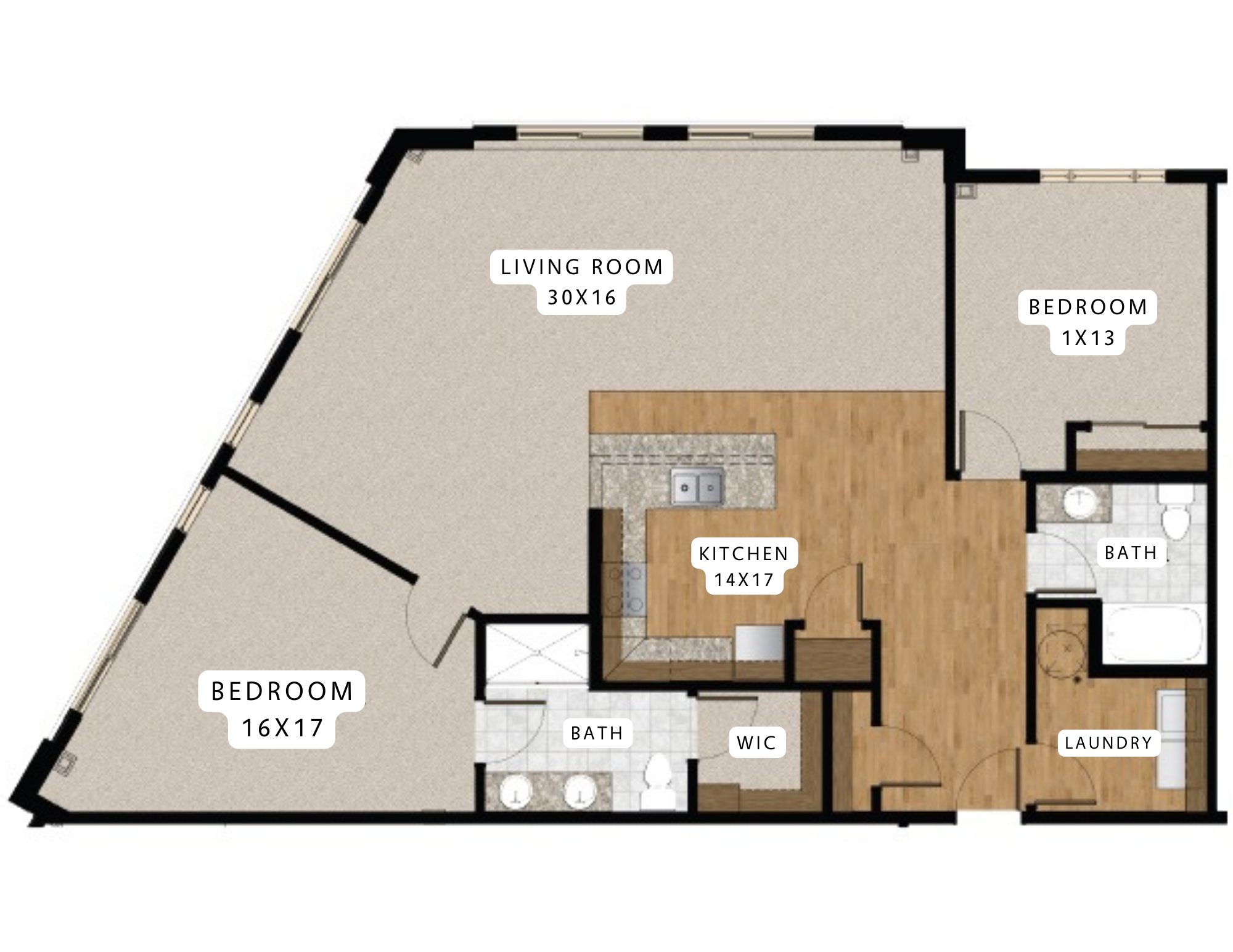 B7 3D Floor plan rendering