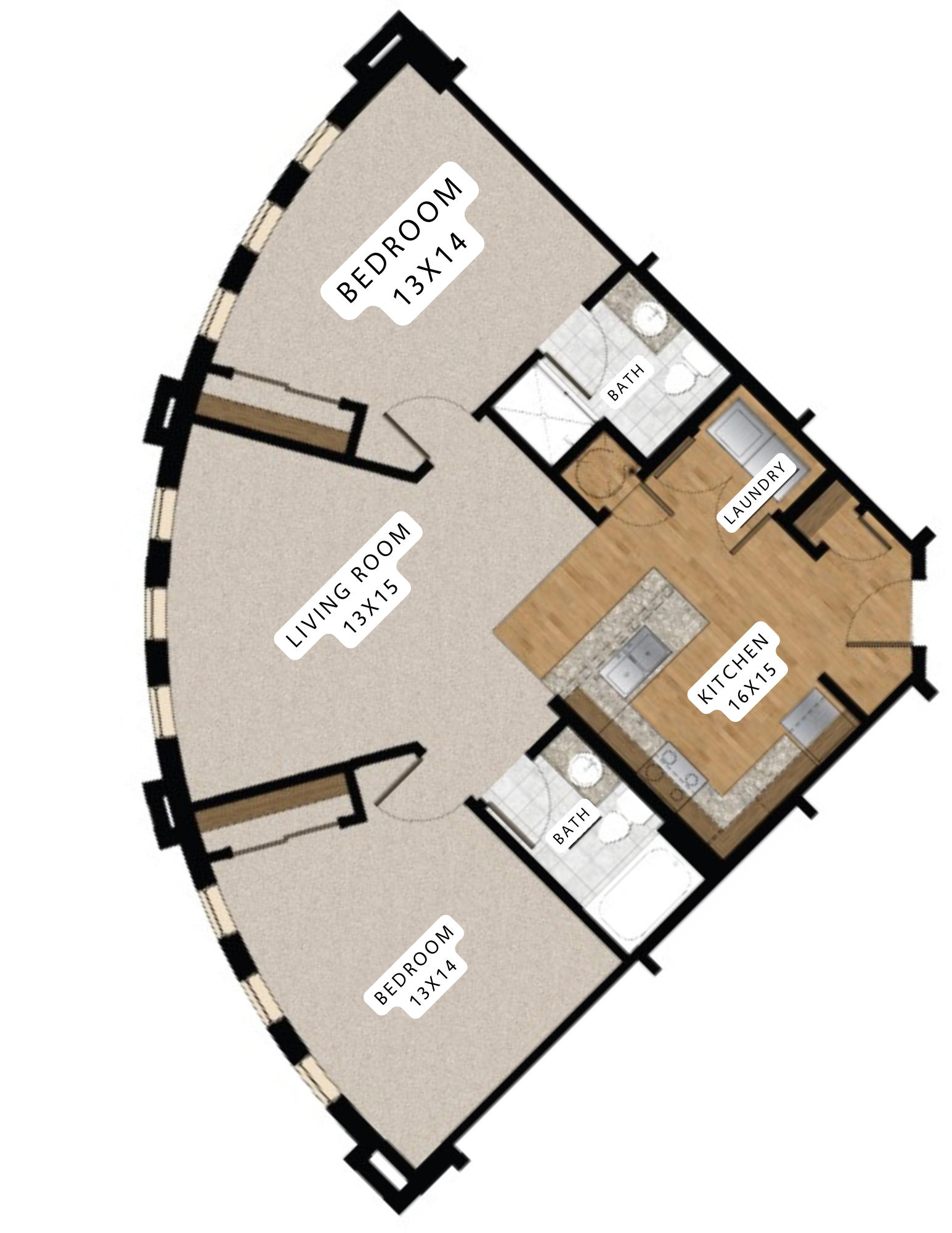 B9 3D Floor plan rendering