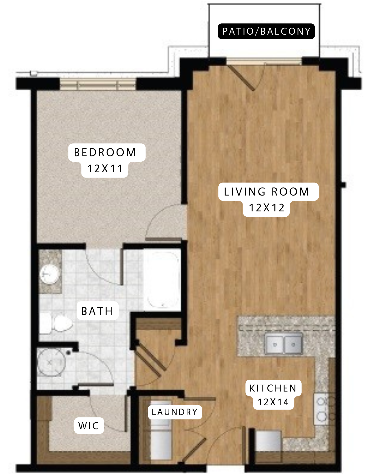 A1 3D Floor plan rendering