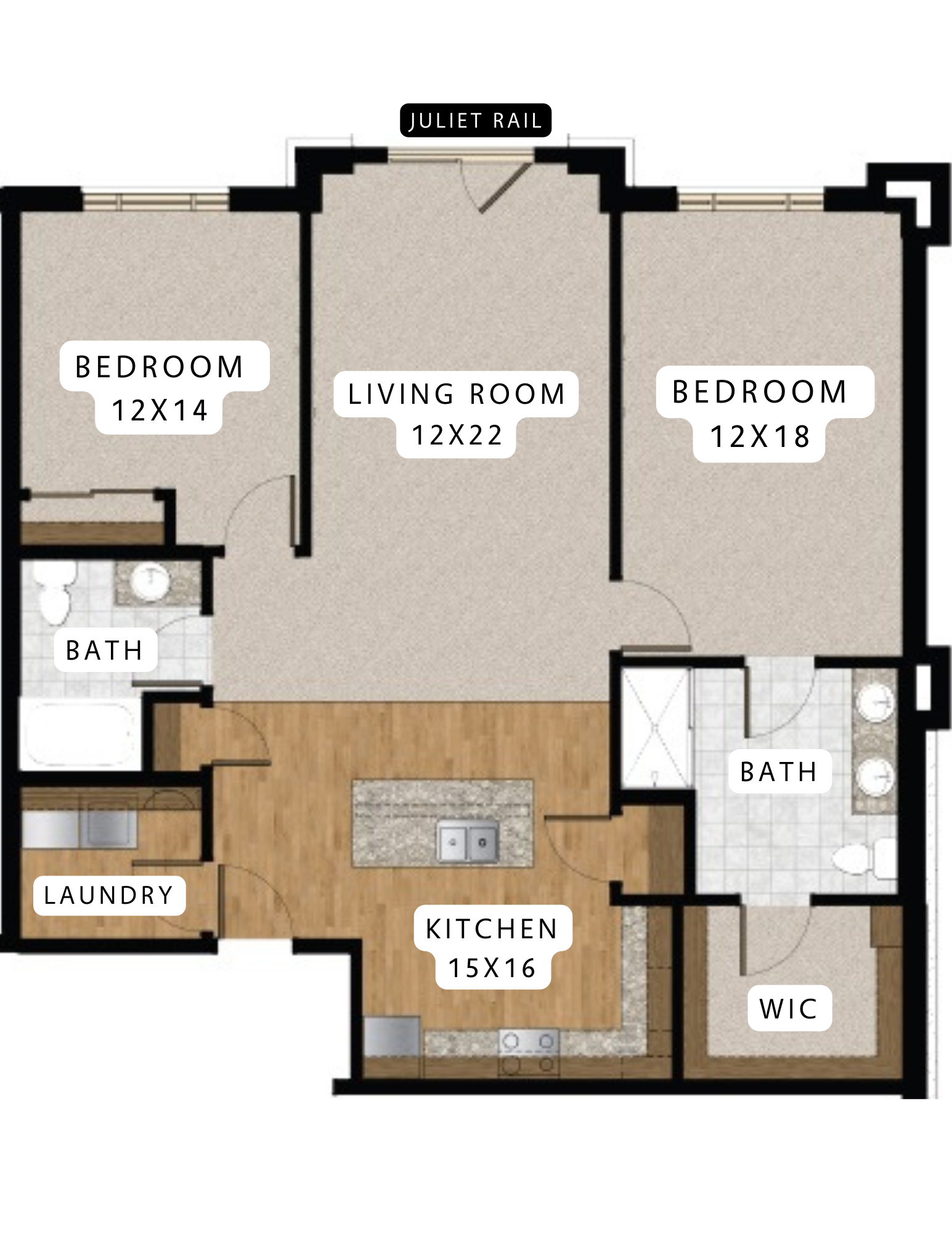 B2 3D Floor plan rendering